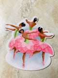 Nutcracker Waltz of the Flowers Sticker, 2.9" x 3"