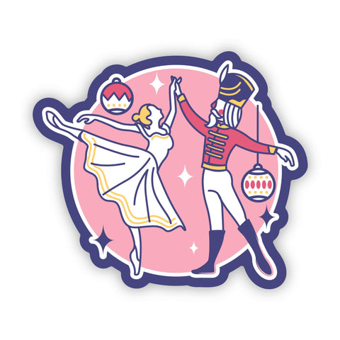 Nutcracker Pas De Deux Dance Sticker, 3" x 2.6" (PINK)