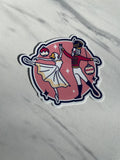 Nutcracker Pas De Deux Dance Sticker, 3" x 2.6" (PINK)