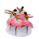 Nutcracker Waltz of the Flowers Sticker, 2.9" x 3"