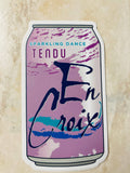 Tendu En Croix Dance Sticker, 2.2" x 4", 3 color options