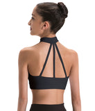Zip Front Halter Bra - 3045 497