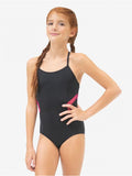 Colorblock Halter Strap Leotard - 11396W