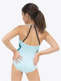 Colorblock Halter Strap Leotard - 11396W