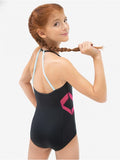 Colorblock Halter Strap Leotard - 11396W