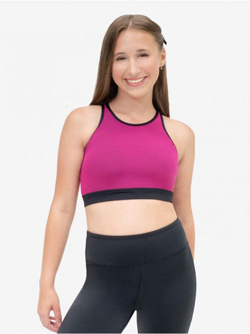Colorblock High Neck Bra Top - 11395W