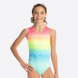 GK Elite Pastel Rainbow Workout Leotard - E4342
