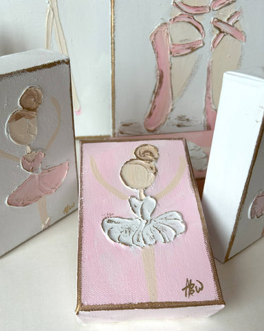 Ballerina hand painted textured recital dance ballet