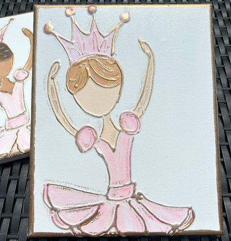 Princess Ballerina on Canvas | ballet recital tutu dance
