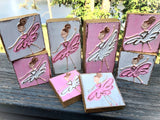 3x3  Ballerina Dancer handmade textured wood block