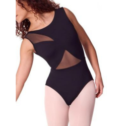 Soft Elegance Asymmetrical Boat Neck Leotard - EL106W