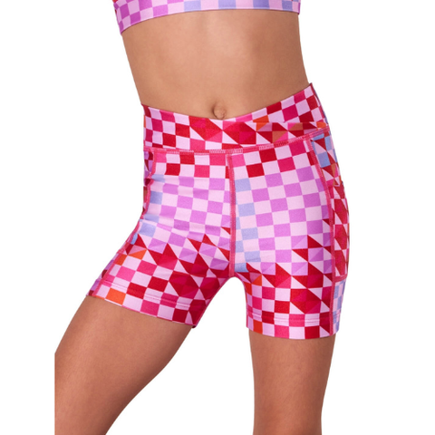 Checked Fun Check Bike Short - Child - F12655C