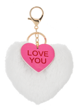 Say it with Love - Fluffy Heart Keychains - ER70974