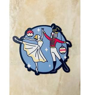 Nutcracker Pas De Deux Dance Christmas Sticker