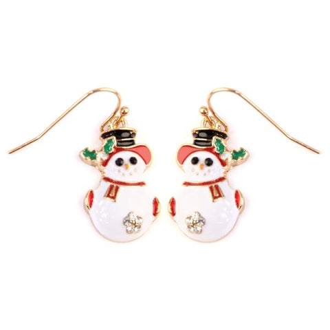 Snowman Scarf Hook Earrings