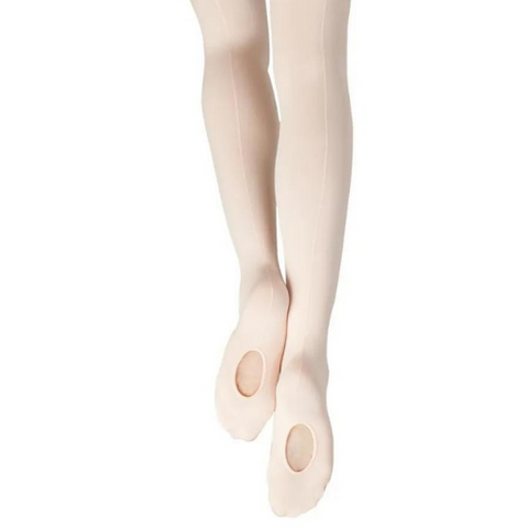 Capezio Mesh Transition Tights with mock seam ballet pink
